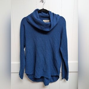 Ellen Tracy Blue Cowl Neck Cashmere Sweater